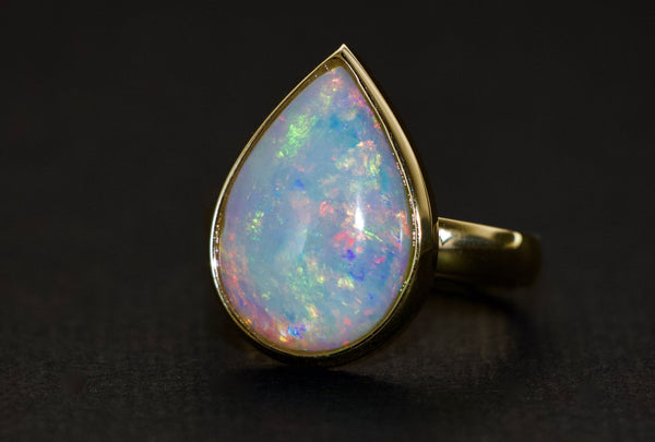 Tamahra Prowse jewellery design. Opal and 9ct gold ring.