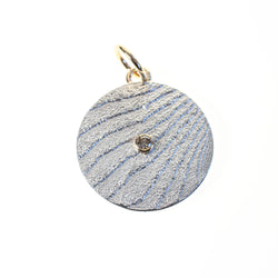 Diamond disc textured pendant