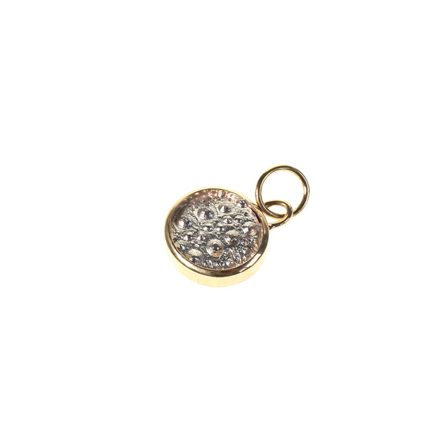 Sea urchin disc pendant in 9kt gold and silver by designer Tamahra Prowse