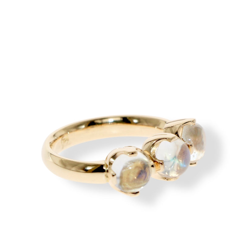 Tamahra Prowse jewellery design. Victorian style moonstone and 18kt gold ring.