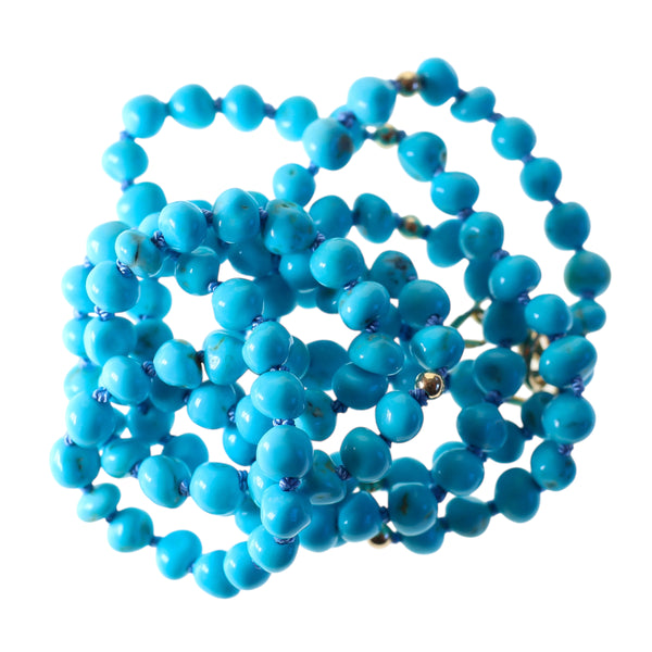 Blue turquoise nugget necklace