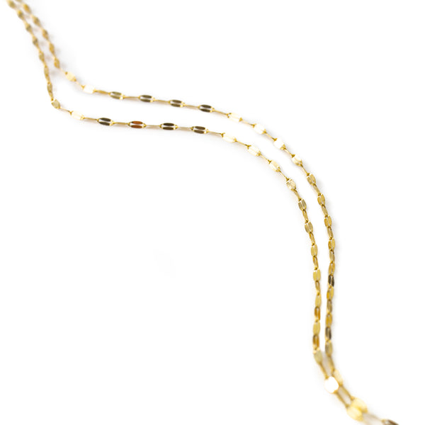 Solid gold fancy chain in 9 karat yellow gold by Tamahra Prowse.