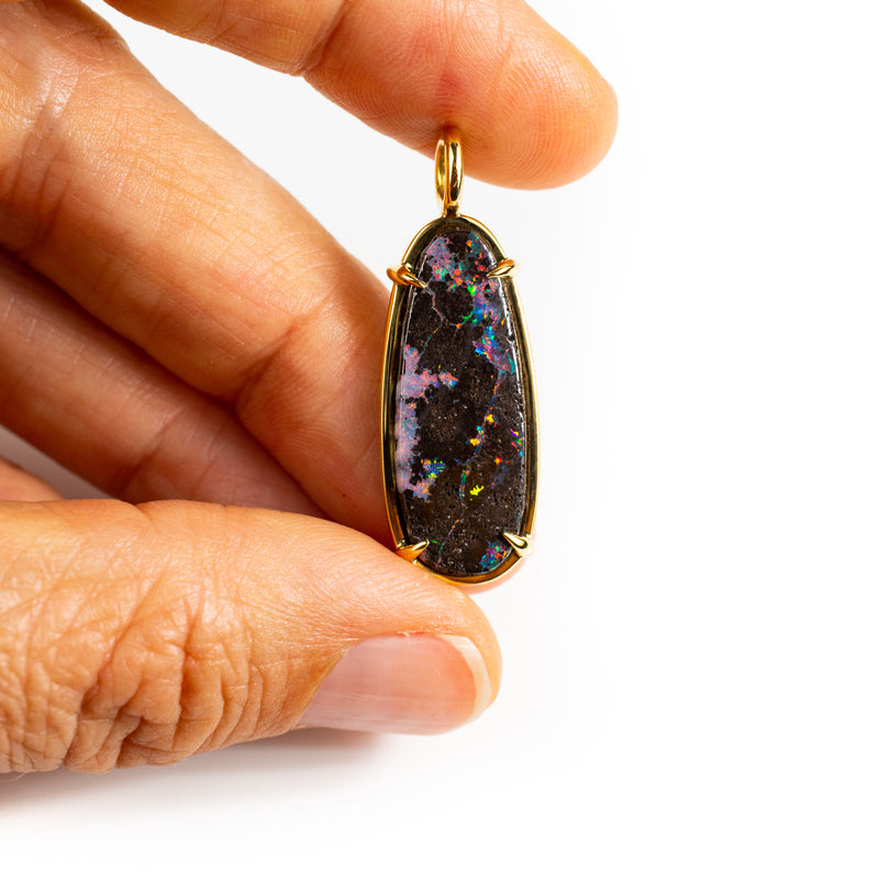 Antique Opal Pendant - Natural Opal Necklace, Gold Opal Pendant – Adina  Stone Jewelry