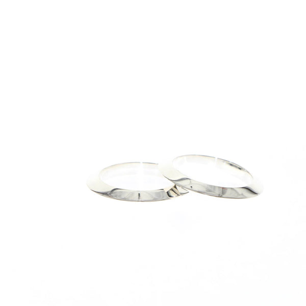 Silver triangle ring